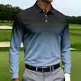 thumbnail image 2 of IAJDKMEK Men's Long Sleeve Collared Print Shirt – All-Over Pattern, Casual Athletic Top, Shirts for Men, Breathable Sport Shirt, Everyday Comfort,Cyan L, 2 of 4
