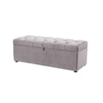 thumbnail image 1 of Banc de Rangement Touffeté Arlo Opale Gris, 1 of 11