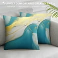 thumbnail image 3 of GOSMITH Teal Marble Turquoise Gold Throw Pillow Coveof  Decorative Pillow Case Cushion Cover for Sofa Bedroom Living Room Couch Chair Office, 3 of 5