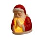 thumbnail image 3 of Escultura de resina con luz nocturna de oración navideña, decoración navideña Figura de Papá Noel, 3 of 9