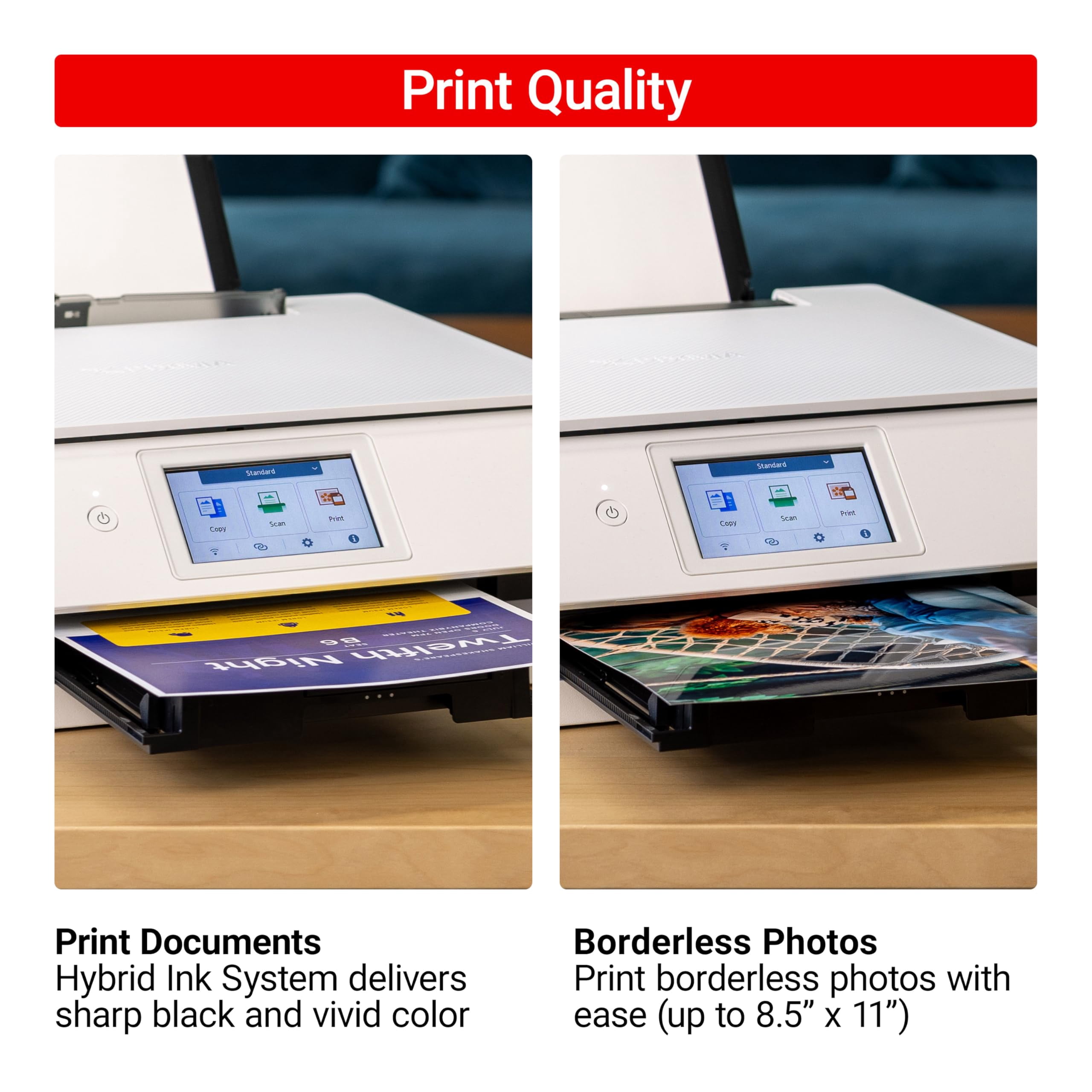 Canon PIXMA TS8820 Wireless Printer, Best for Home Photo Printing, Copy and Scan, White(Sold without manufacturer warranty)