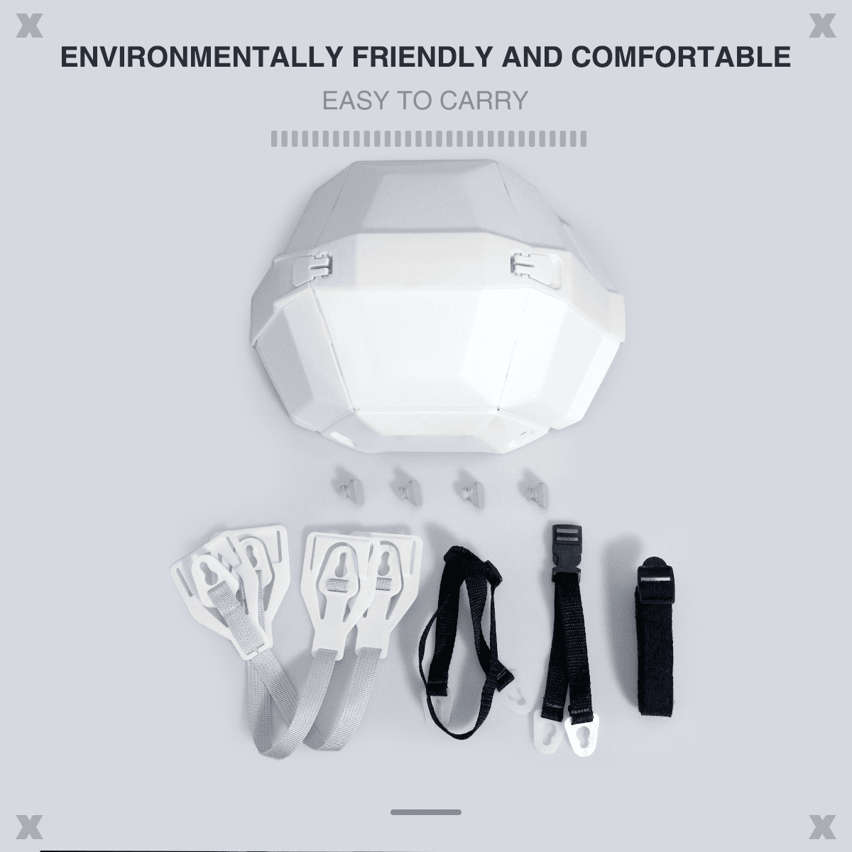 Foldable Safety Hardhat Helmet Outdoors Collapsible Helmet Perfect Construction Hard Hats Safety Cap One Size for Offices Earthquake Public Facilities of Disaster (White)