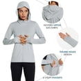 thumbnail image 5 of BALEAF Women's UV UPF 50+ Long Sleeve Sun Shirts Hoodie Jackets Thumb Hole Quick Dry Athletic Outdoor Hiking Gray XXXL, 5 of 6