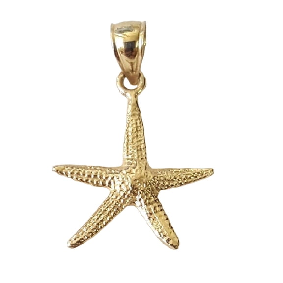 14K Yellow Gold Starfish Pendant