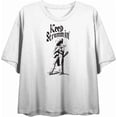 thumbnail image 4 of Keep Strummin' Cowboy Americana Women's White Crew Neck Short Sleeve Crop Top-Small, 4 of 6