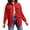 Red, variant on Women's Wool & Pea Coats Crop Button Down Puffer Jacket Winter Quilted Warm Short Jacket Outerwear Light Purple,S