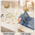 thumbnail image 7 of Portable Pu Leather Travel Jewelry Organizer Case,Earring Holder Organizer (Pink+Blue), 7 of 7