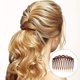 thumbnail image 5 of Women’s hair combs, french twist hair comb, plastic, decorative, hair clip, bridal veil, teeth, girls (black, clear, light coffee, dark coffee), 5 of 5