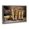 thumbnail image 3 of Stupell Industries A Hard Days Work Boots Brown Framed Floater Canvas Wall Art design by Renel Peters, 17 x 25, 3 of 9