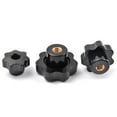 WINDLAND Pack of 10 Black Thumb Nuts Various Sizes Star Mechanical