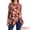 Wine Red, variant on DARING DIVA Women's 3/4 Sleeve Floral Print Loose Fit Asymmetrical Hem Top Wine Red S