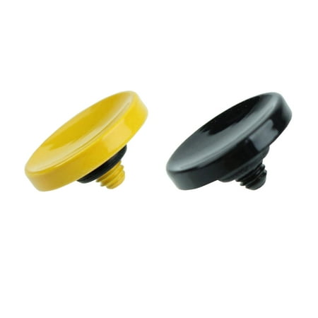 Foto&Tech 2PC Yellow+BK Soft Shutter Release Button Compatible with Fuji X-T20 X-T10 X-T3 X-T2 X-PRO2 X-PRO1 X100F X100T X100S X30 X-E2S X-E3 X-E2/Sony RX1R II RX10 IV III II/Lecia M10 M9/Nikon Df F3