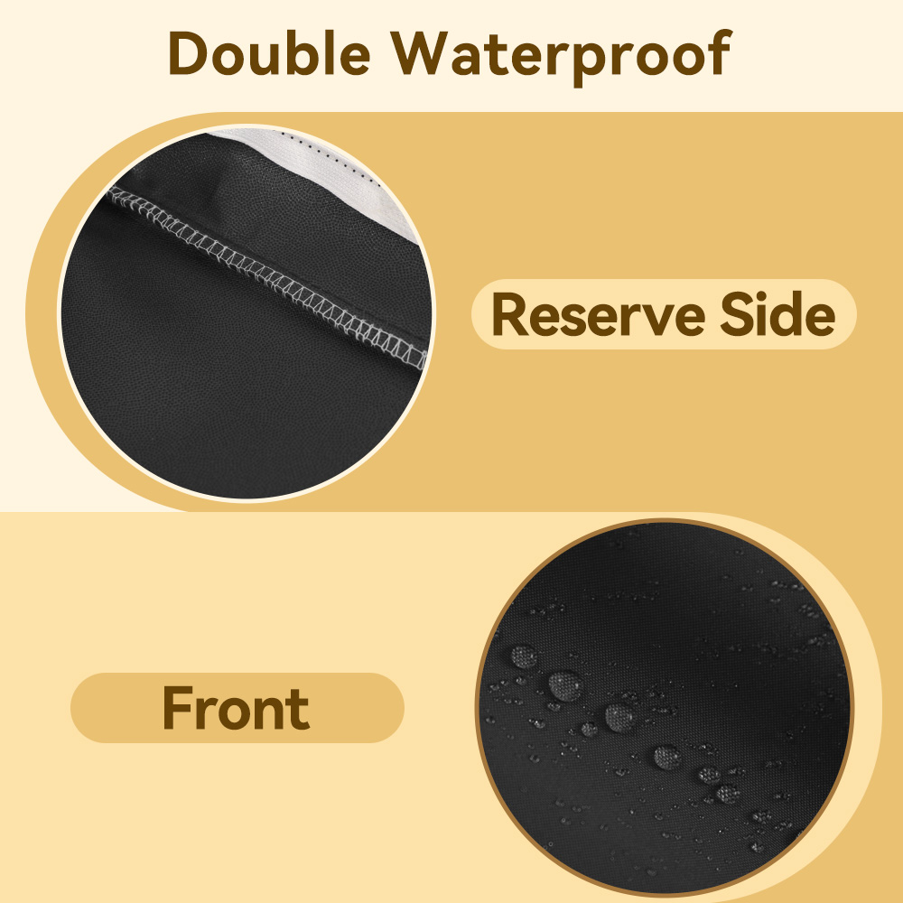 ROFIELTY 72 x 21 Inch Outdoor Chaise Lounge Cushion, 3" Thick Double-Sided Waterproof UV Resistant, Replacement Pad with Secure Ties & Hidden Zipper, for Poolside Beach Backyard, Black