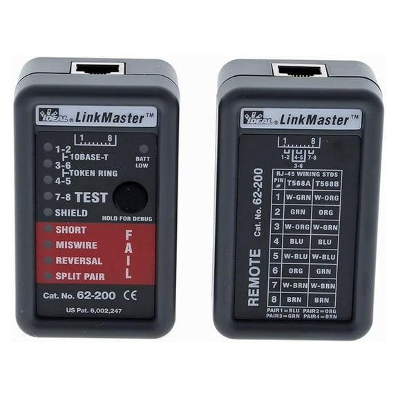 INC. 62-200 Linkmaster UTP/STP Wire Map Cable Tester