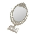 thumbnail image 4 of PBPBOX Retro Style Relief Girl Makeup Mirror with 360° Rotation for Beige Desktop Mirror, 4 of 6