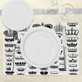 thumbnail image 3 of Ambesonne Queen Place Mats Set of 4, Various Crowns Imperial, Standard Size, Black and White, 3 of 6