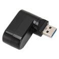 thumbnail image 4 of Concentrador USB giratorio de 90 grados, 3 puertos, Plug and Play, compatible con intercambio en caliente, concentrador USB giratorio de 180 grados para PC de escritorio, color negro, 4 of 14