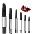 thumbnail image 1 of Juego de extractores de tornillos para tuberías de 6 piezas,Extractor de tornillos en espiral roto para quitar tornillos pelados y pernos rotos,Juego de extractores de pernos rotos con torni, 1 of 5