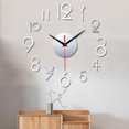 thumbnail image 3 of LINMOUA Frameless DIY Wall Mute Clock 3D Mirror Surface Sticker Home Office Decor, 3 of 3