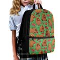 thumbnail image 3 of Uourmeti Lightweight 17 Inchs Backpack Travel Bag for School Work, Smooth Zipper Durable Smooth Zipper Adjustable Padded Straps School Backpack, Capybara Apple Pattern, 3 of 6