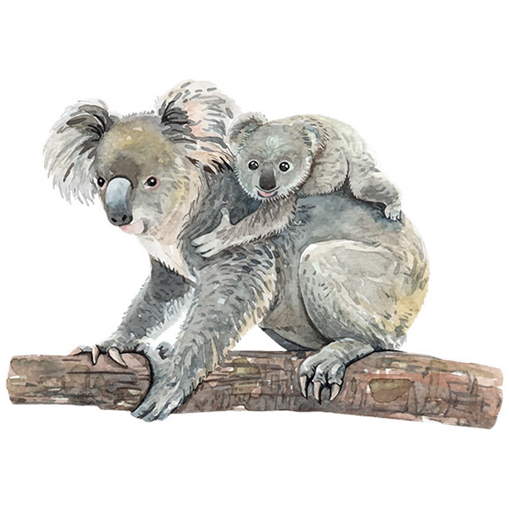 1 Pc Cute Koala Bear Wall Stickers Home Decals Living Room Self-Adhesive Creative Animal Decoration