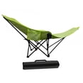 thumbnail image 4 of Tumbona de Camping, Silla Portátil Ajustable para Exteriores con Estructura de Acero Resistente Y Reposapiés Extraíble para Jardín, Playa, Patio Y Exc Verde, 4 of 8
