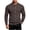 Brown, variant on Men's Textured Cable Knit Button Front Cardigan Stand Collar Long Sleeve Sweater With Pockets