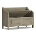 thumbnail image 2 of Connaught SOLID WOOD 42 inch Wide Traditional Entryway Storage Bench in Distressed Grey, 2 of 11