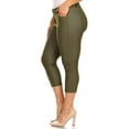 thumbnail image 4 of Women's Jean Looking Jeggings Cotton Blend Capri Length Pull Up Pants, 4 of 7
