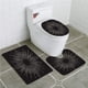 thumbnail image 1 of Juego de alfombras de baño ABPHQTO Vintage monocromo Sun Sunburst Starburst 3 piezas, 1 of 2