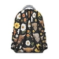 thumbnail image 3 of Highland Cow and Daisy Print Backpack for School, Cute School Bag with Adjustable Shoulder Straps and Padded Back, 15.3"x11"x7.1", 3 of 5