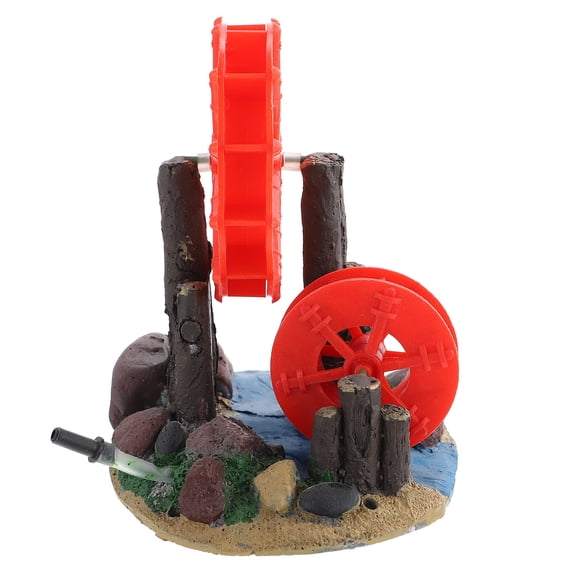 Aquarium Ornaments Decor Fish Tank Supply Tablescape Small Air Pump Mini Decorative Fake Windmill Desktop