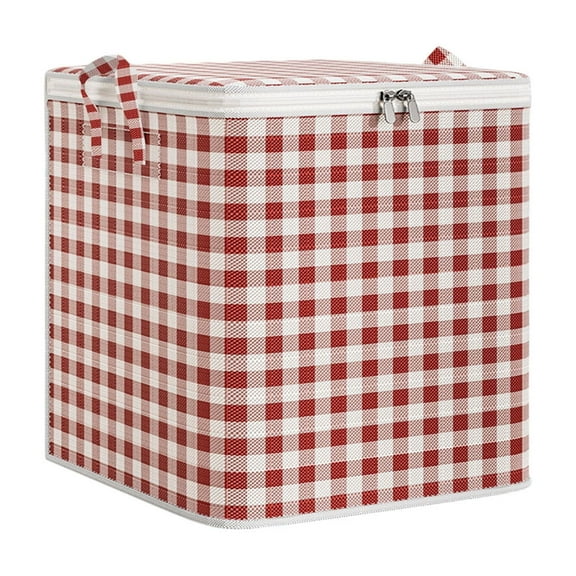 Cinvoph Extra Large Moving Plaid Storage Bags with Zippers & Carrying Handles, Heavy-Duty Storage Tote Moving Boxes for Space Saving, M