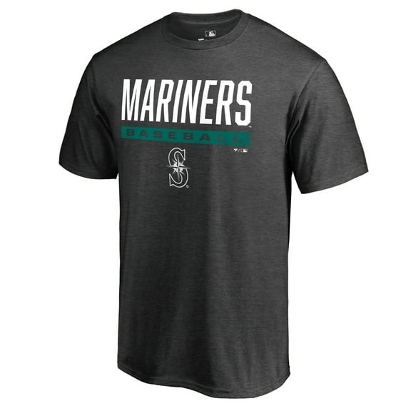 Men's Ash Seattle Mariners Win Stripe T-Shirt