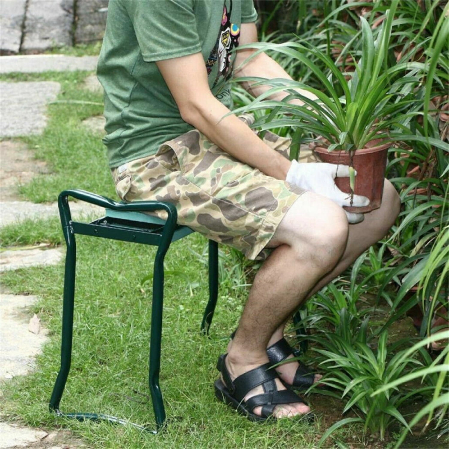 Heavy Duty Upgraded Garden Kneeler Thicken Seat Padded Kneeling Stool Outdoor