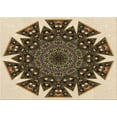 thumbnail image 1 of Ahgly Company Indoor Rectangle Patterned Bakers Brown Area Rugs, 2' x 3', 1 of 6
