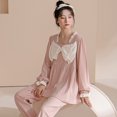 thumbnail image 1 of Conjunto de pijamas de algodón grueso para Mujer, ropa de dormir delgada con patrón de dibujos animados, Otoño e Invierno, 1 of 5