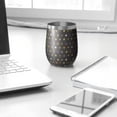 thumbnail image 3 of Modern 12oz Stainless Steel Insulated Wine Tumbler with Lid and Straw – Double Wall Vacuum Mug for Hot & Cold Drinks, 304 Steel Interior, Sweat-Free Design, 3 of 5