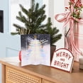 thumbnail image 4 of Christmas Up Christmas Card 3D Glitter Christmas Tree Greeting Card Merry Christmas Up Card Winter Holiday Card Gift for New Year Xmas丨Blue, 4 of 5