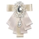 thumbnail image 2 of Corbata de lazo formal para novio, ideal para bodas, fiestas y bailes. Con cinta de seda y diamantes. beige, 2 of 8