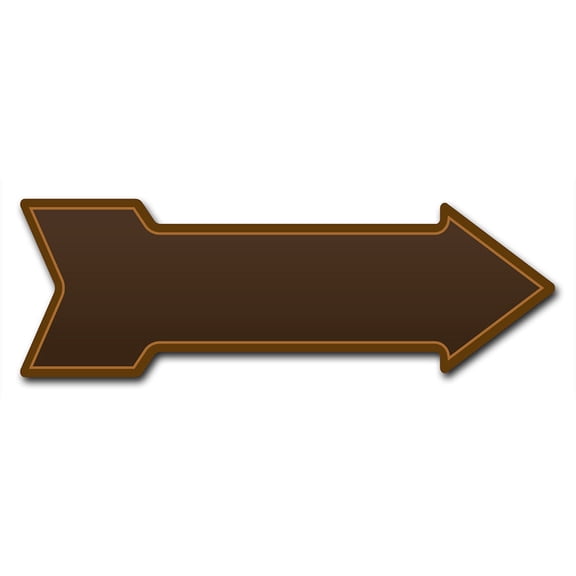 SignMission P-ARROW10-999934 30 in. Brown Arrow Sign