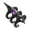 Black, variant on YIEMEEN Sturdy Alloy Three Point Spikes Rings Adjustable Size for Long Time Wear