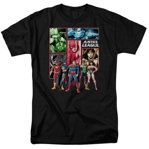 Jla - Justice League Panels - Short Sleeve Shirt - XXX-Large