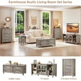 thumbnail image 4 of Leyaoyao Adult Coffee Table with 4 Drawers, 48" Rectangle Rustic Center Table with Hidden Storage for Living Room Bedroom, Grey, 4 of 10