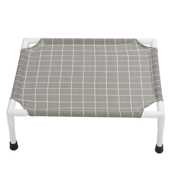 BIMZUC Elevated Dog Bed – Sturdy, Cooling, Detachable Pet Cot with Washable Pad, All‑Season Comfort, Stylish Square Pattern