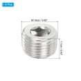 thumbnail image 2 of Uxcell 3/8NPT Male Pipe Plug Internal Hex Thread Socket Solid Stainless Steel Pipe Plugs Silver 5 Pcs, 2 of 6