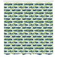 thumbnail image 3 of Ambesonne Floral Shower Curtain, Nature Bloom Silhouette, 69"Wx75"L, Apple Green Navy Blue, 3 of 3