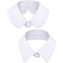 YEKEYI 2 Pieces Fake Collar Detachable Dickey False Lapel Women's Blouse Faux Fake Collar, 2 Styles, Medium