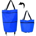 thumbnail image 1 of Carro de la compra plegable, cremallera plegable de dos etapas Bolsa de la compra plegable con ruedas Carro de la compra plegable Para frutas, verduras, carritos de la compra Namotu MZQ-0979-2, 1 of 7