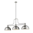 thumbnail image 7 of Z-Lite Melange 3 Light Glass Steel Island Pendant in Heritage Brass, 7 of 7